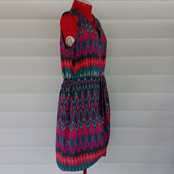 Charlie Jade Colorful Tulip Dress Sz L - Picture 5 of 12